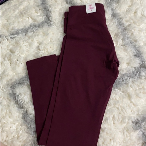 Justice Pants - burgundy leggings